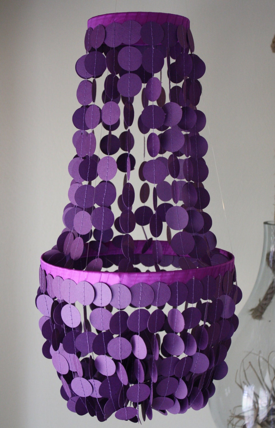 Choose your colors chandelier shape paper chandelier or mobile.  Weddings, showers, parties, nurseries, etc.