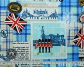 England guard - blue - fat quarter - cotton linen