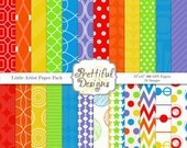 50% Off Sale Digital Paper Pack - Personal and Commercial Use - Little Artist (334) Il_170x135