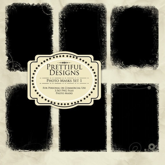 50% OFF SALE Photo Masks Clipping Mask Photo Frame Clip Art Commercial Use (253) Il_570xn