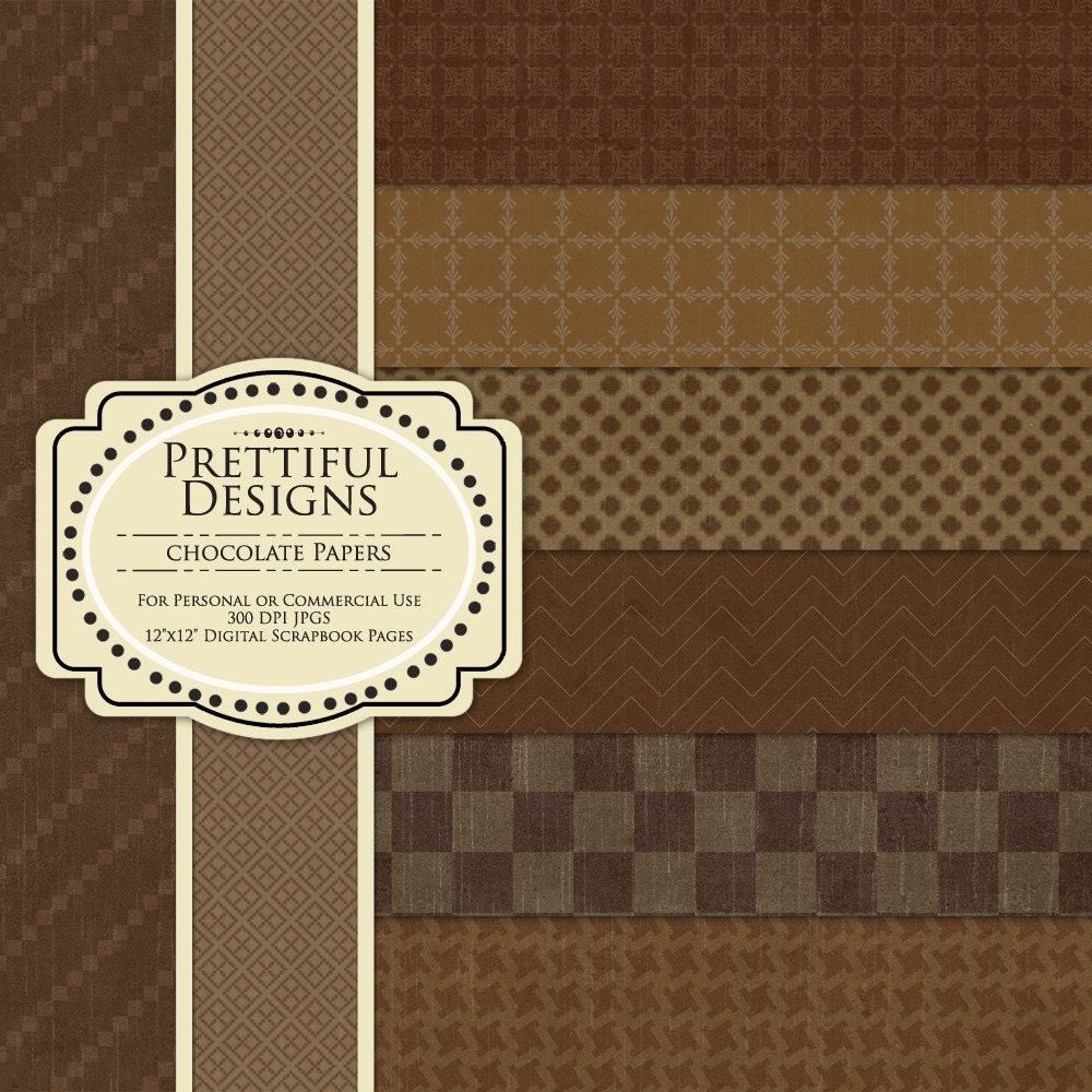 50% OFF SALE Digital Paper pack -Chocolate (29) Il_570xn