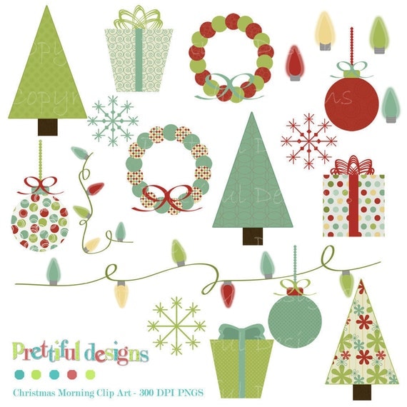50% OFF SALE Christmas Clip Art - Personal or Commercial Use - Christmas Morning (127) Il_570xn
