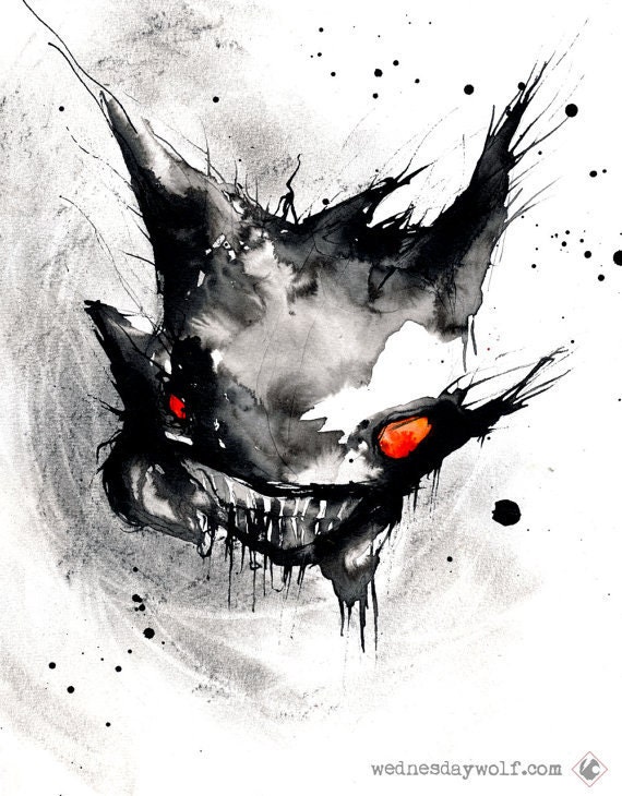 No094 Gengar - Matte Print - 13"x19"