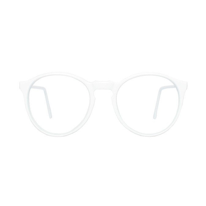 White Vintage Fashion Eyeglasses Jogging Blanco - MODvintageshop