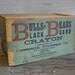 RESERVE FOR LISA vintage wooden crayon chalk box with label