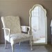 French Provencal, Curvy Mirror, Vintage Shabby Chic, Cottage Chic