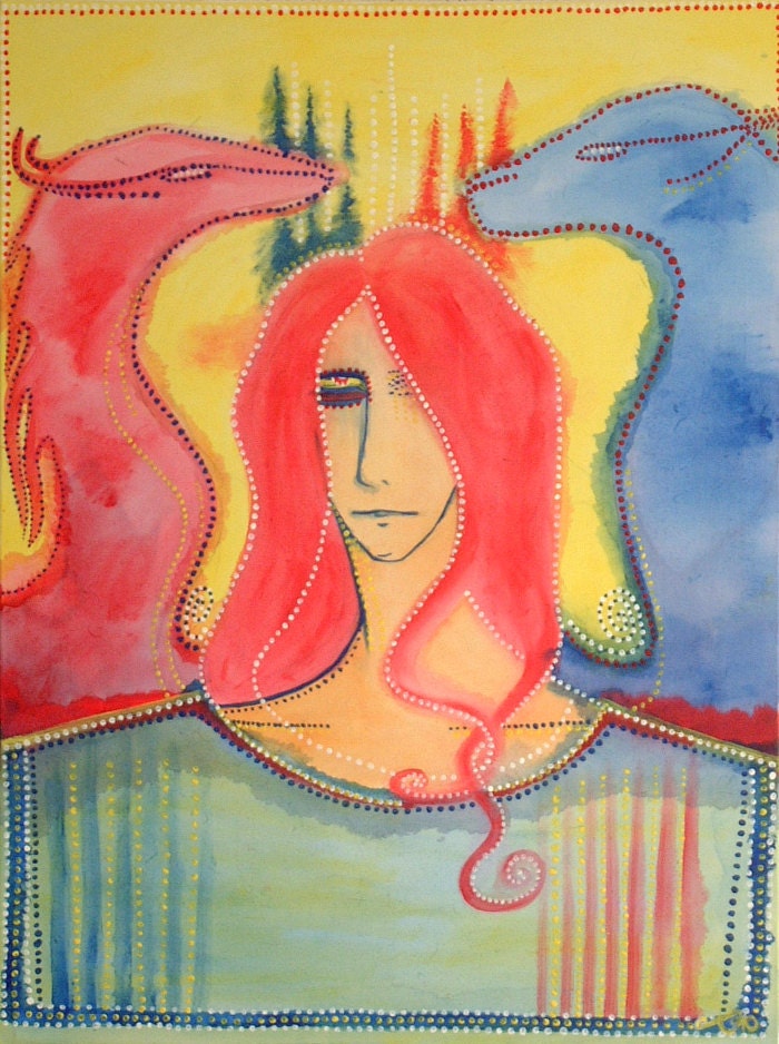 Original Acrylic Painting - Poseidon - only available for purchase inside of the Netherlands