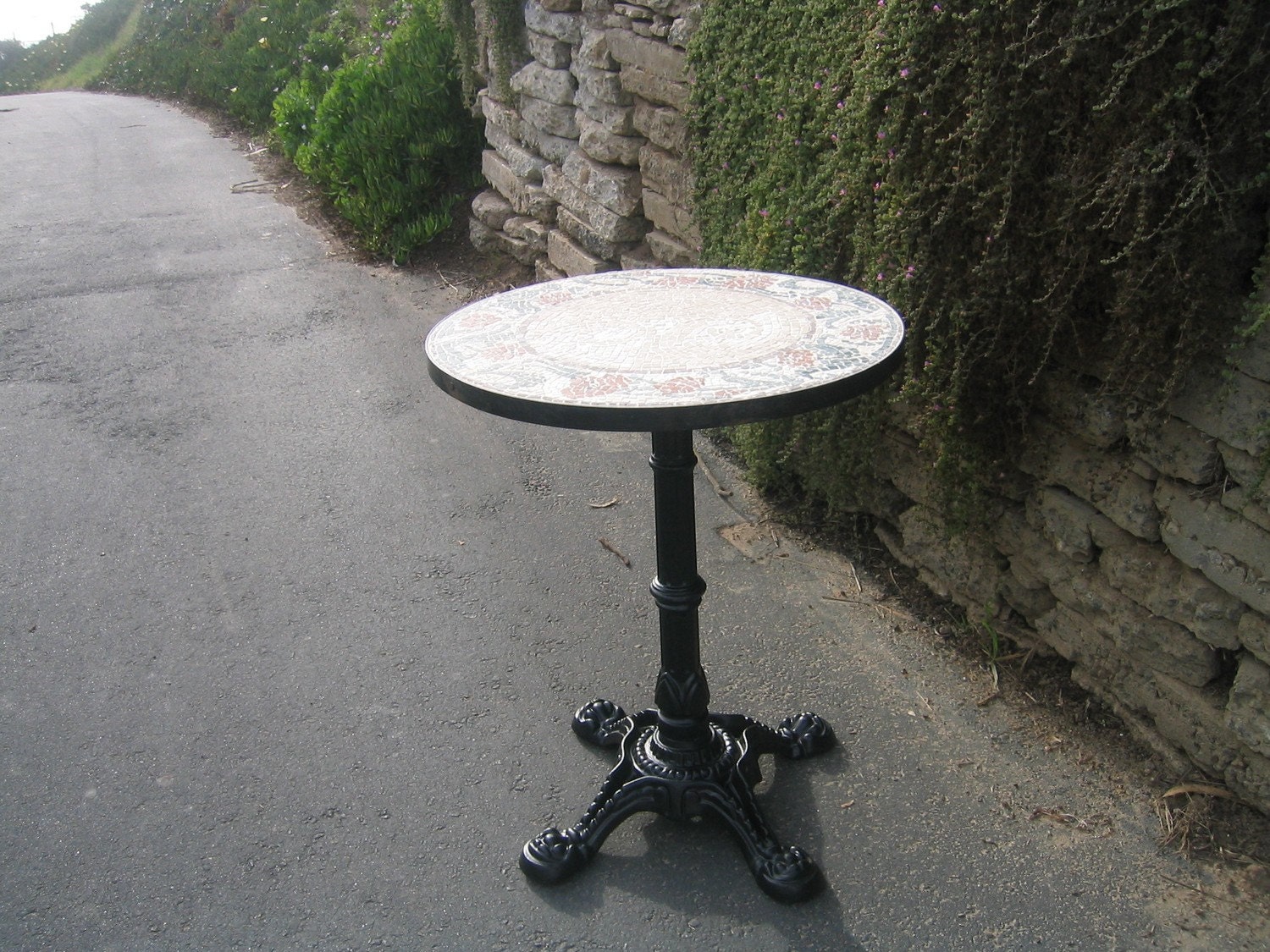 Art Nouveau-Style Mosaic Bistro Table
