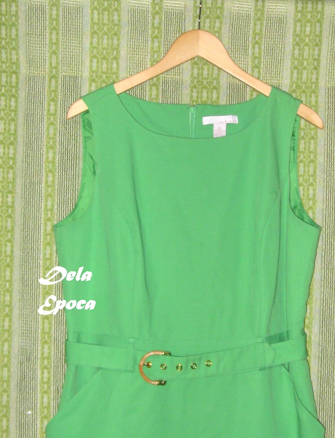 Vintage 90's Lime Retro Mod Dress 40% OFF SALE