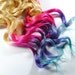 RESERVED Dip Dyed Tips - Human Hair Extensions - Boho Lauren Conrad Inspired / Tie Dyed Clip Ins // Blonde Pink Purple Blue / Ombre Rainbow