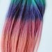 AZTEC PASTEL TRIBAL Inspired - Human Hair Extensions - Dip Dyed Tips / Tie Dyed Clip Ins // Blonde Peach Blue Purple Pink / Ombre Rainbow