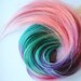 AZTEC PASTEL TRIBAL Inspired - Human Hair Extensions - Dip Dyed Tips / Tie Dyed Clip Ins // Blonde Peach Blue Purple Pink / Ombre Rainbow