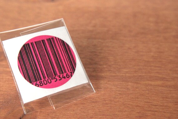 SALE pink envelope seals set of four: bar code