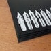 black envelopes set of five: calligraphy nubs