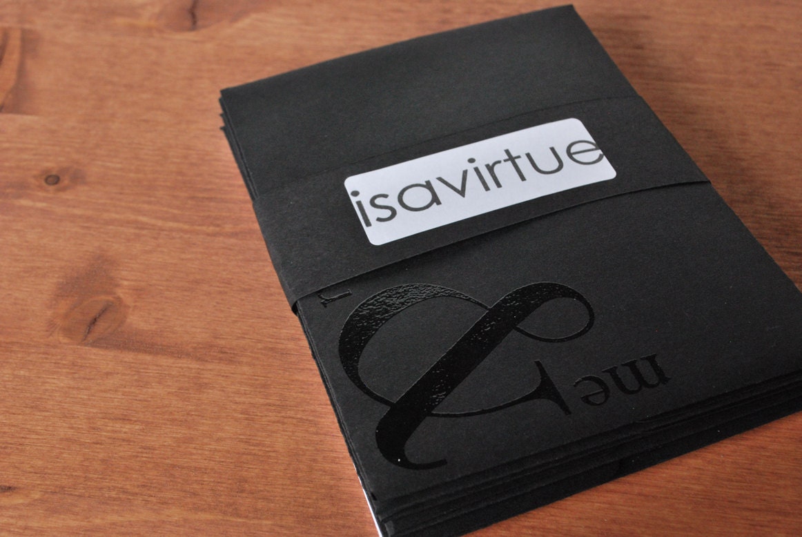 black stationery set: you & me ampersand