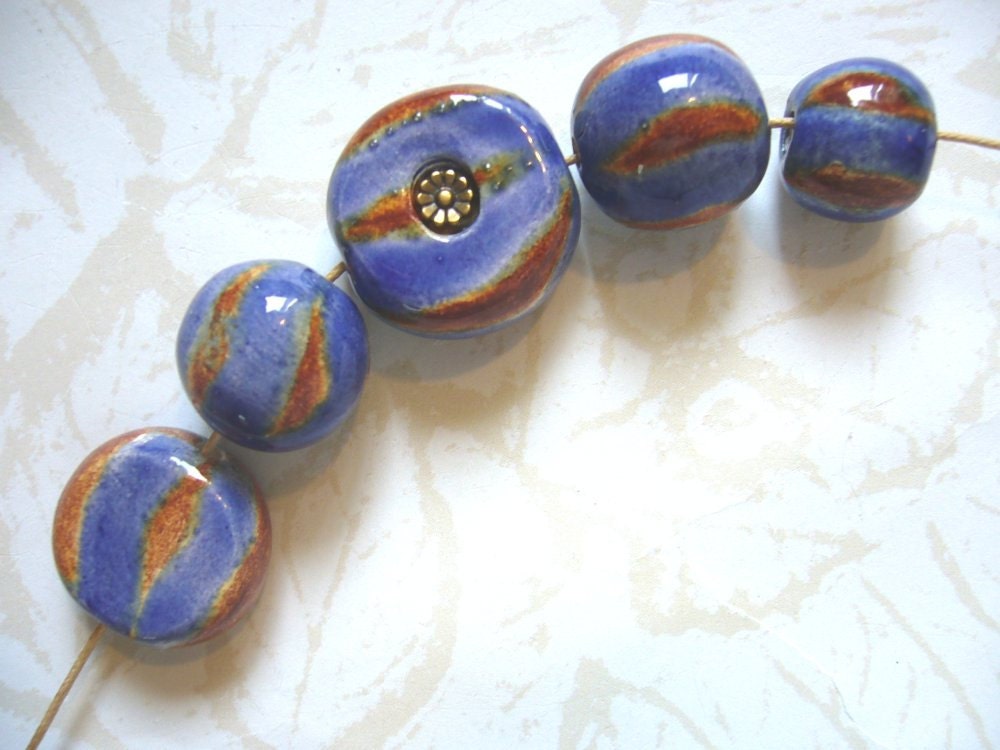 Blue Bayou Ceramic Beads (5)