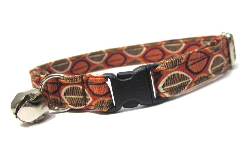 Cat Collar- Orange Pumpkin Seeds