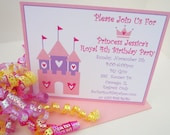 Princess Invitations Birthday Party Castle & Crown