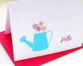 Daisy Flower Stationery Set Hello Greeting Cards