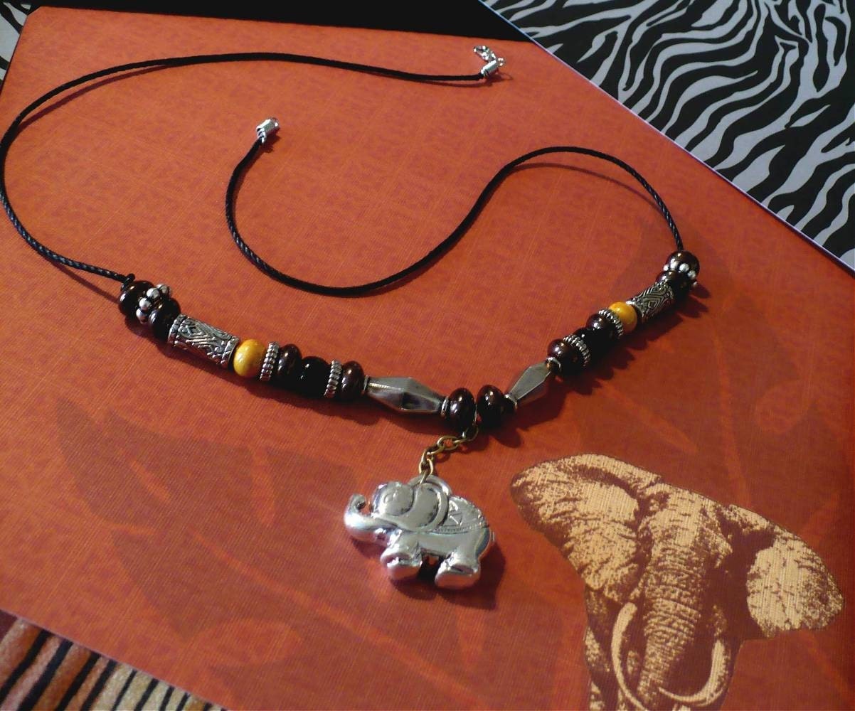 Elephant Charm Silver Necklace