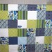 Large Patchwork Baby Blanket / Quilt - Michael Miller Fabrics 2D Zoo, Chenille and Flannel