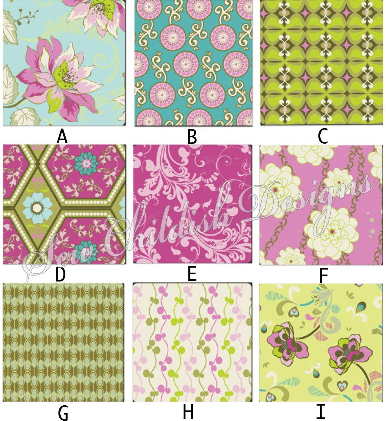 Custom 4 PIece Crib Bedding (Bumpers, Skirt, Sheet, Blanket) in Girly Girl Fabric