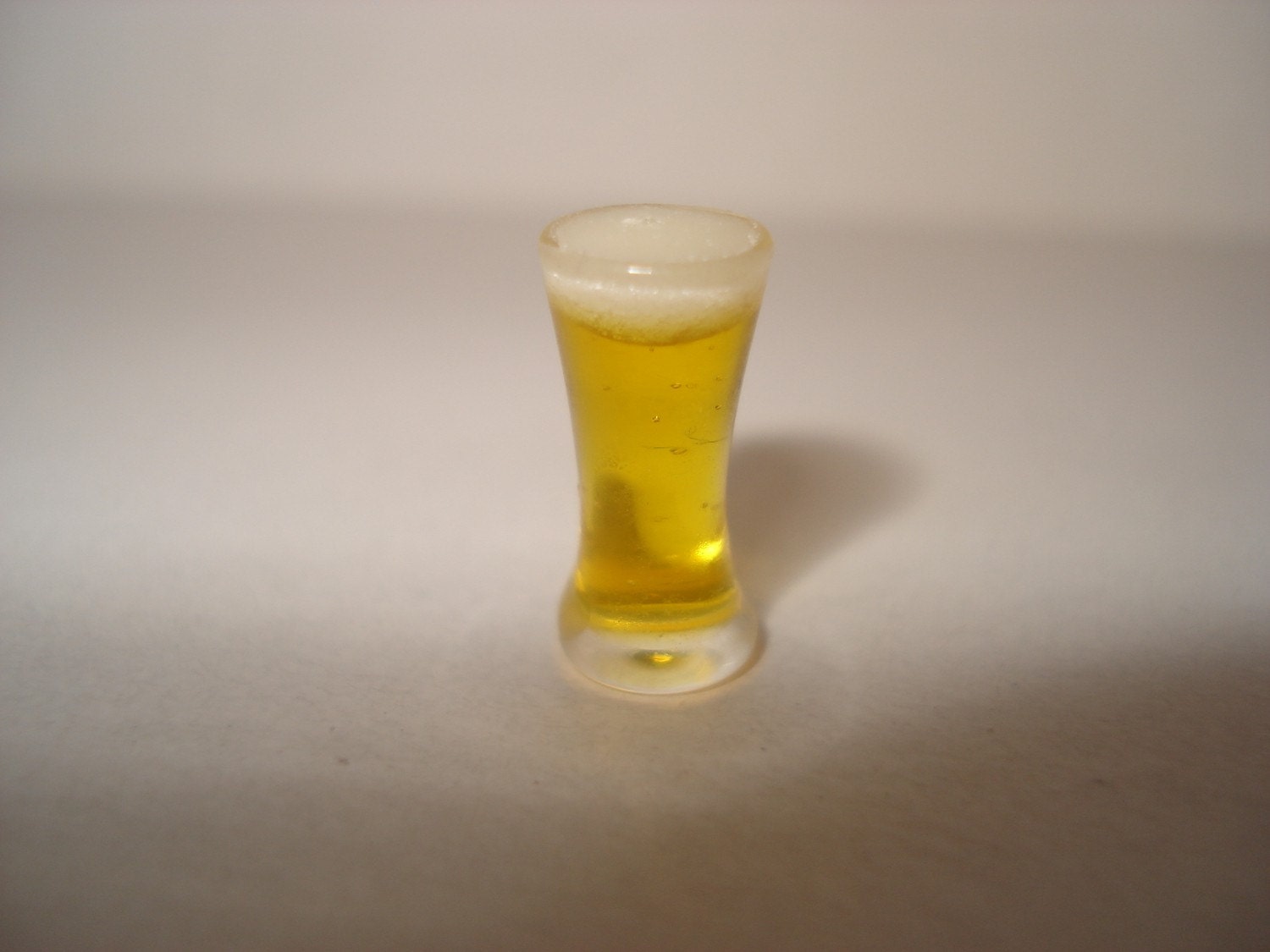 Miniature half pint beer glass