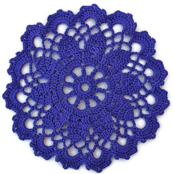 Purple Coasters Doilies Crochet Set of Four
