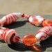 Summer Fresh beaded stretch bracelet lampwork glass beads