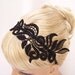 Delphinium black lace headband