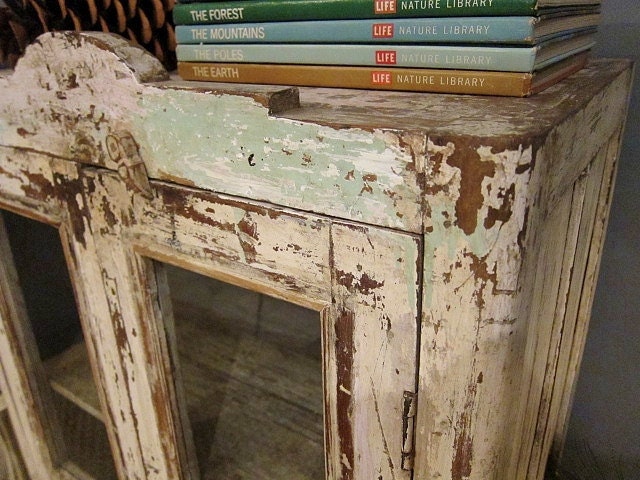 Antique White Storage Cabinet
