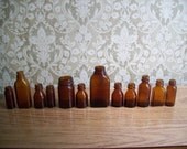 Vintage Amber Bottles Instant Collection of 12