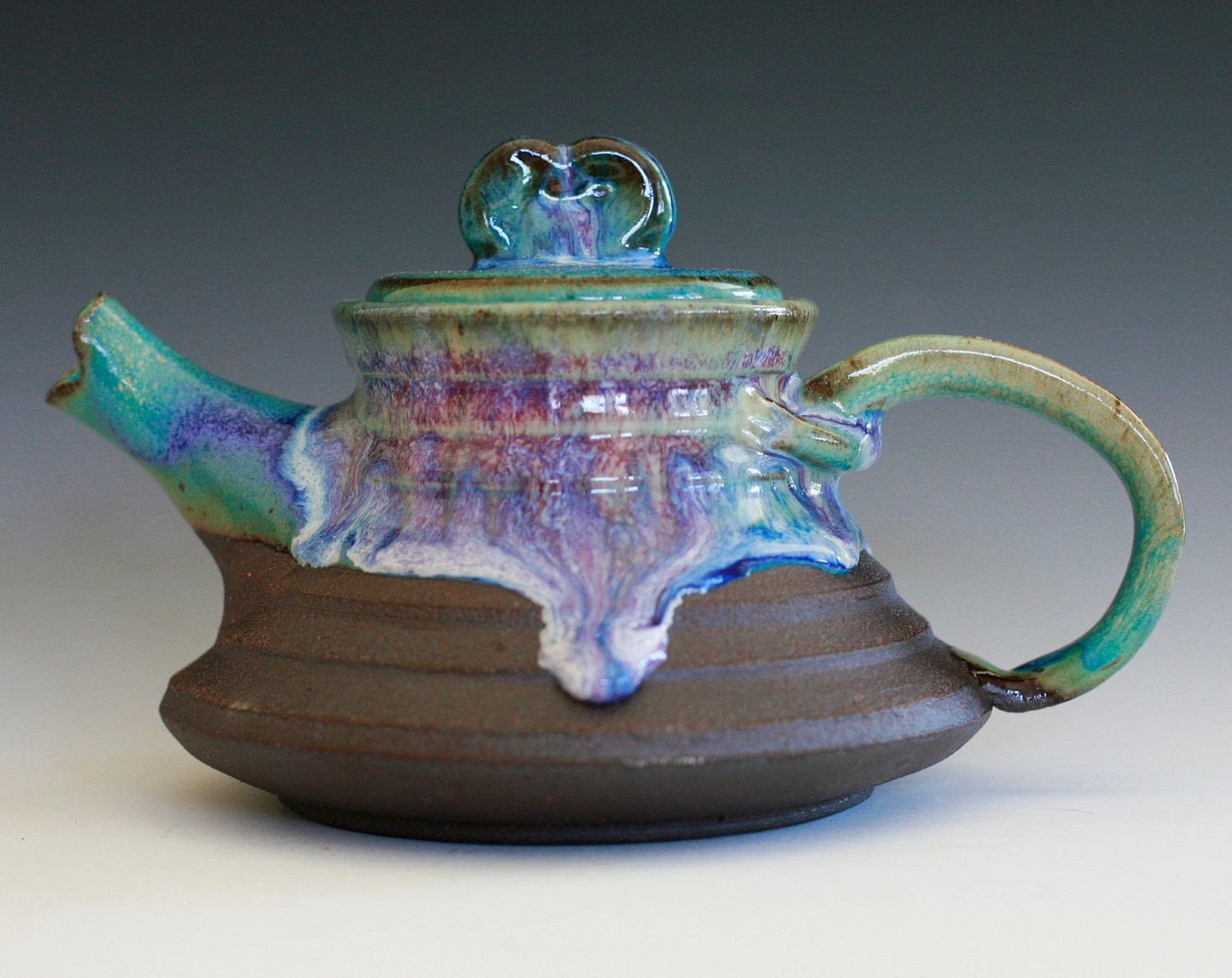 Raikou, Lightning Teapot, Handmade Stoneware Teapot - ocpottery