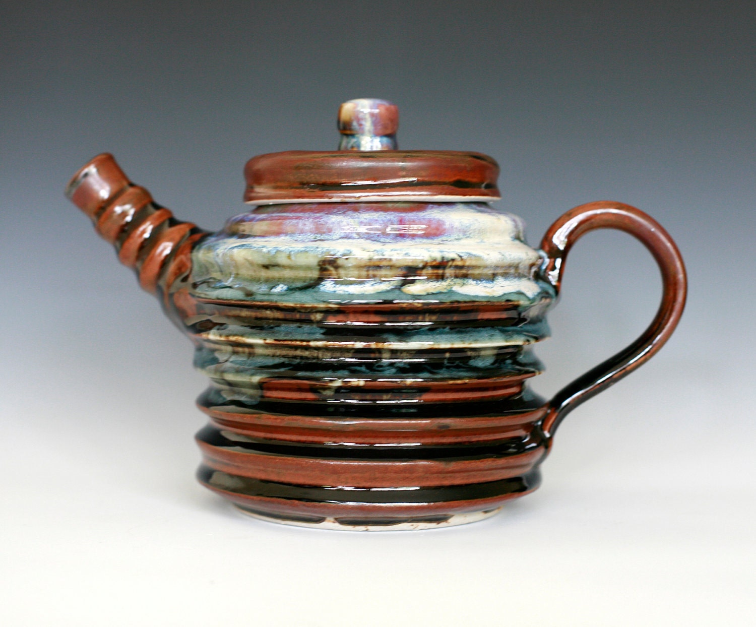 World Ugliest Teapot, Large Handmade Ceramic Teapot, Handmade stoneware pottery, Holds 48oz