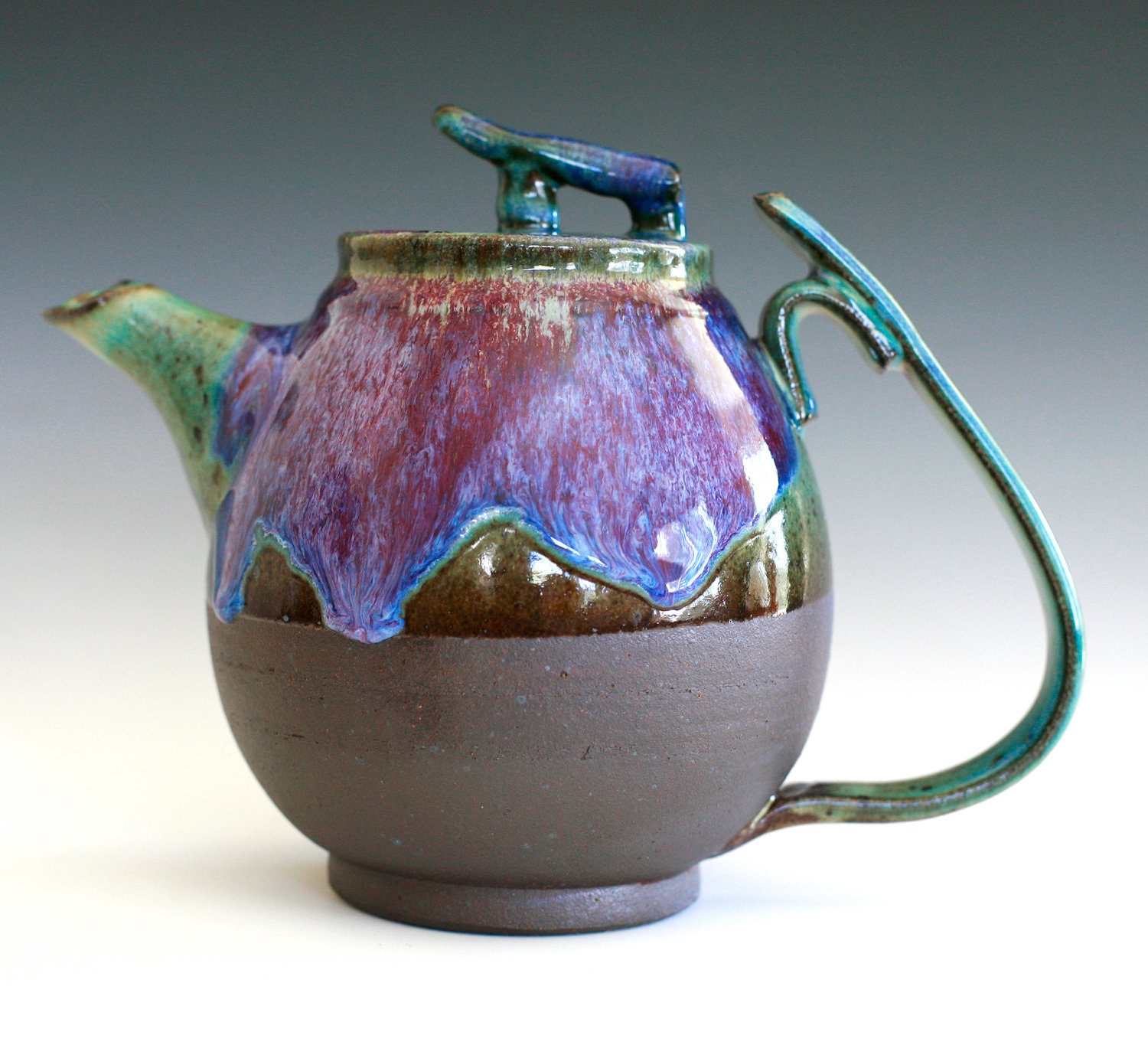 Bloom of Lilac Teapot, Handmade Stoneware Teapot