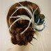 Bridal Feather Fascinator, Bridal Fascinator, Feather Fascinator, Fascinator, Wedding Veil, Bridal Headpiece, Bridal Veil, Peacock
