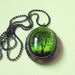 Emerald Bewitched -- Wearable Art tree Locket-Valentine's Gift
