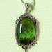 Emerald Bewitched -- Wearable Art Cameo Necklace-Valentine's Gift