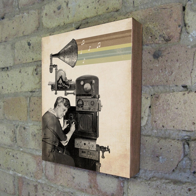 The Music Maker - Wood Block Art Print