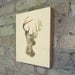 Deer Silhouette Wood Block Art Print