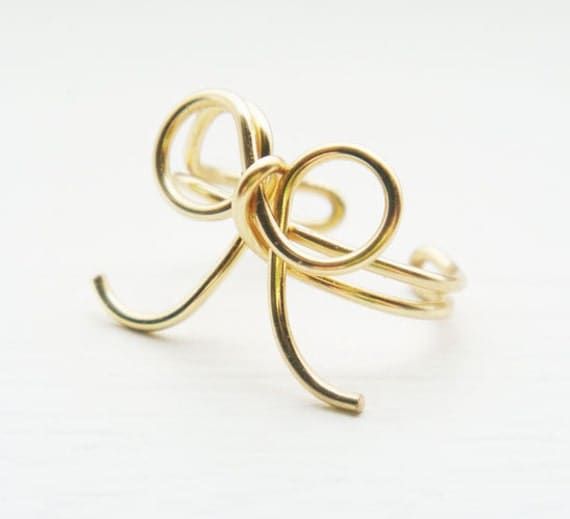 Ear Cuff Gold Bow Ear Wrap