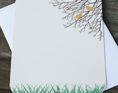 Personalized Birds in a Tree Stationery - Set of 12