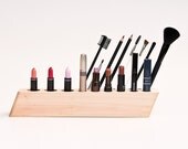Cosmetic Makeup Organizer Wood Countertop Organizer Brush Holder SCARLETT