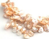 Keshi Pearl Necklace Multi-Strand Keshi Pearl and Moonstone Necklace with Gold Accents