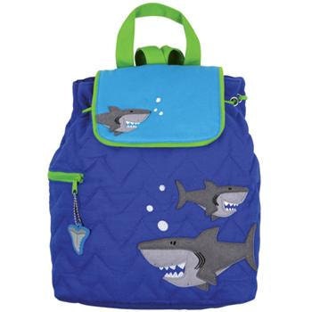 Personalized Monogrammed Stephen Joseph Quilted Ocean Shark Backpack--Fast Turnaround--FREE MONOGRAMMING--