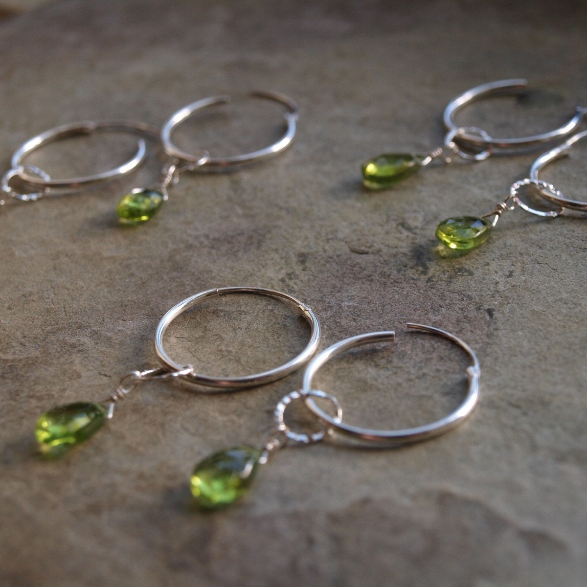 Peridot Earring Charms- Create Your Own Interchangeable Earring Charms