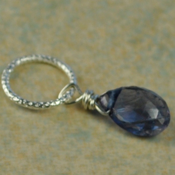 Iolite Pear Shaped Charm Pendant