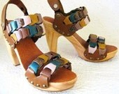 SALE Handmade Clog Shoe Lacey Link  Karen Kell Collection