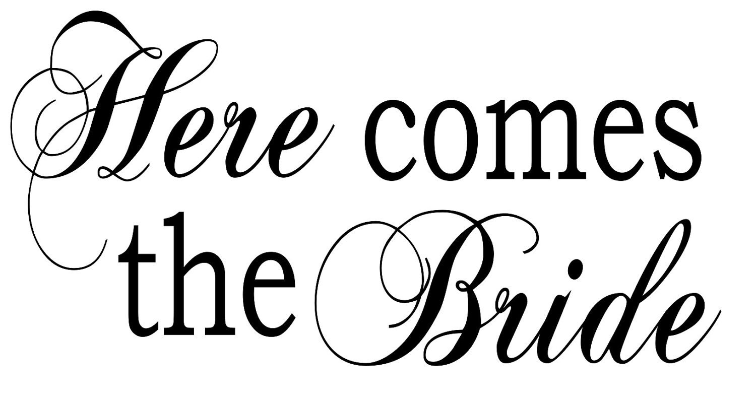 Here Comes The Bride Vinyl Lettering For Diy By Crazygirlblond