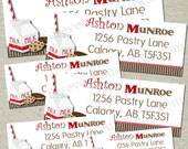 Milk and Cookies Return Address Labels - DIY - Print Unlimited Copies